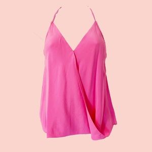 💚2 for $40💚 Olivaceous hot pink t-back silk top